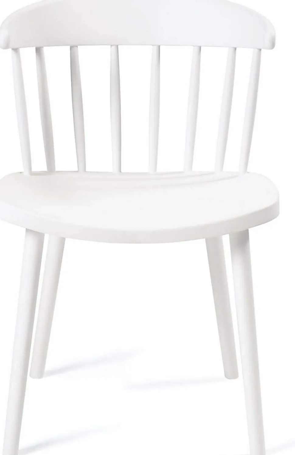 Lot 2 Chaises Cuisine à Barreaux Windsor Western, Plastique Souple Large Assise Dia (blanc)
