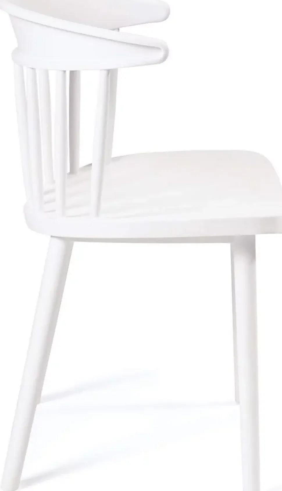 Lot 2 Chaises Cuisine à Barreaux Windsor Western, Plastique Souple Large Assise Dia (blanc)