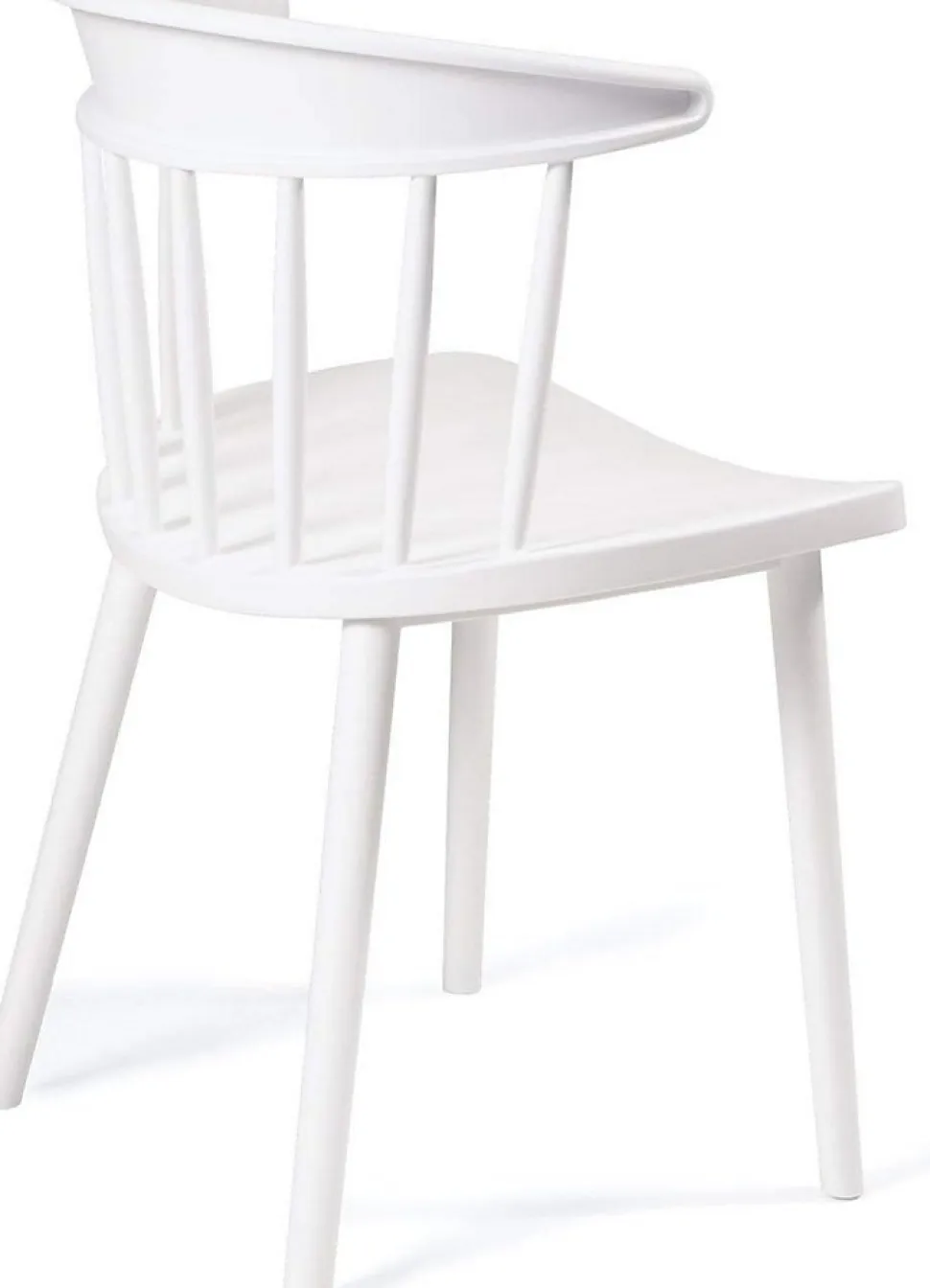 Lot 2 Chaises Cuisine à Barreaux Windsor Western, Plastique Souple Large Assise Dia (blanc)