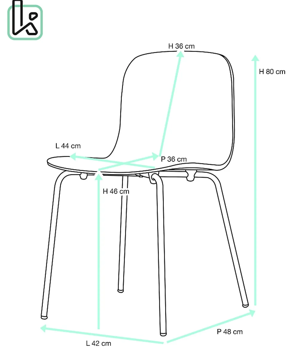 Lot 4 Chaises de Cuisine design Retro Siège Bois Pieds Chrome Rio (bois Clair)