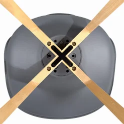 Lot 2 Chaises Scandinaves Coussin Simili Patchwork Pieds Bois Clair LAO (gris Bleu)