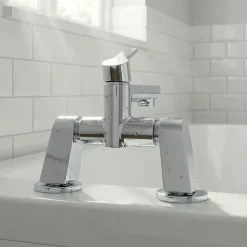 Lot 2 colonnettes carré GoodHome Mâle - Mâle G2 en laiton