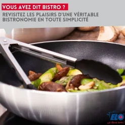 Lot 2 Poêles 28/32 cm & 2 Faitouts 12/20 cm Elo Bistro Line