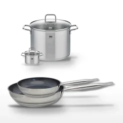 Lot 2 Poêles 24/28cm & 2 Faitouts 12/26cm Elo Profi Therm Platinum