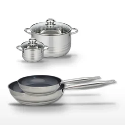 Lot 2 Poêles 24/28cm & 2 Faitouts 12/20cm Elo Profi Therm Platinum