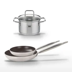 Lot 2 Poêles 28/32cm Elo Bistro Line et Faitout 14cm Elo