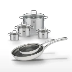 Lot 2 Poêles 24/28cm et 4 Faitouts 14/16/20/26cm Elo Relief Evolution