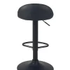 Lot 2 Tabourets De Bar-cuisine Simili Pivotant Hauteur Réglable Pied Noir SATI+ (noir)