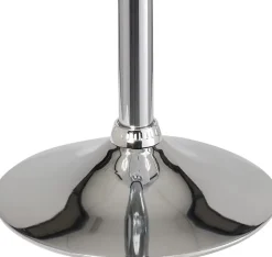 Lot 2 Tabourets De Bar-cuisine Simili Pivotant Hauteur Réglable Pied Chrome SATI (gris)