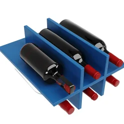 Îlot Cuisine Buffet Desserte Veinure Bois Rangement Bleu Blackcolors