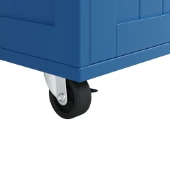 Îlot Cuisine Buffet Desserte Veinure Bois Rangement Bleu Blackcolors