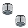 Lot de 2 aérateurs antitartre avec limiteur de débit 1,9 l/min M 24x1 PRESTO chromé