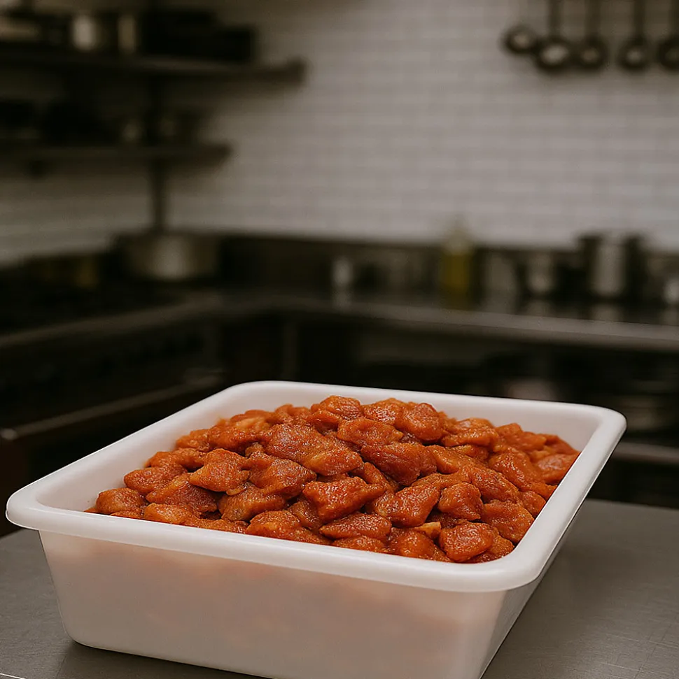 Lot de 6 bacs blanches alimentaires (2,2 l - avec couvercle) - Cuisines, restaurants, boucheries, poissonneries, traiteurs