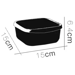 Lot de 6 boîte de conservation carré avec couvercle hermétique, frigoverre en verre - Longueur 15 x Profondeur 15 x Hauteur 6.4 cm