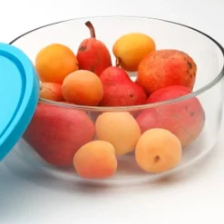 Lot de 4 boîtes de conservation avec couvercle hermétique frigoverre - Diamètre 23 x Hauteur 9.6 cm