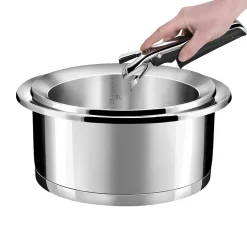 Lot de 2 casseroles 16/20cm avec poignée amovible Inox - Ycône par Cuisinox