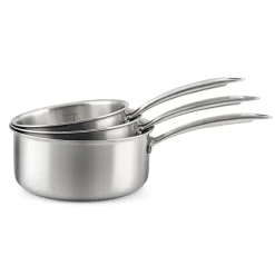 Lot de 3 casseroles inox 16/18/2 0cm et 1 poêle inox 32 cm Inox - Gourmet par Cuisinox