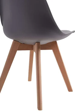 Lot de 6 chaise teeno interieur non empilable non pliable en bois H. 83 cm gris