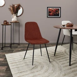 Lot de 4 Chaises Côtelé 