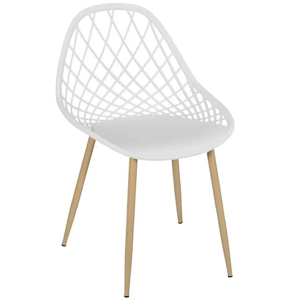 Lot de 4 Chaises Design "Malaga" 80cm Blanc