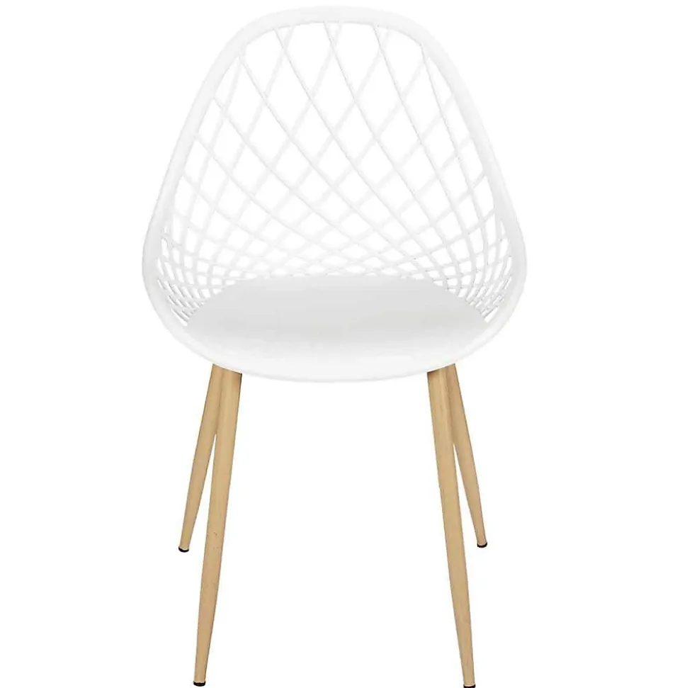 Lot de 4 Chaises Design "Malaga" 80cm Blanc