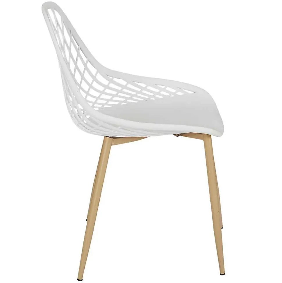 Lot de 4 Chaises Design "Malaga" 80cm Blanc