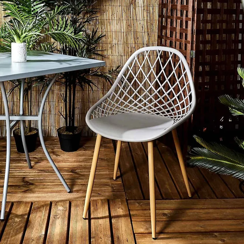 Lot de 4 Chaises Design "Malaga" 80cm Taupe