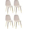 Lot de 4 Chaises Design "Royal" 86cm Taupe