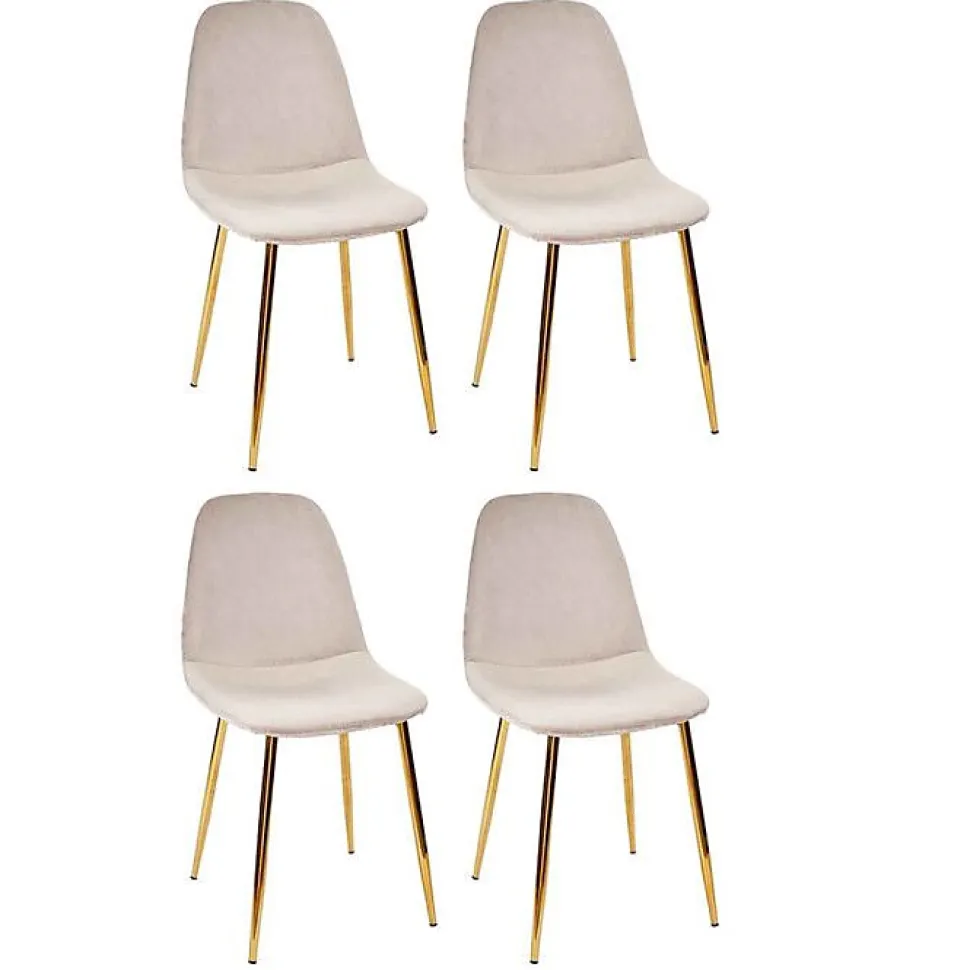 Lot de 4 Chaises Design "Royal" 86cm Taupe