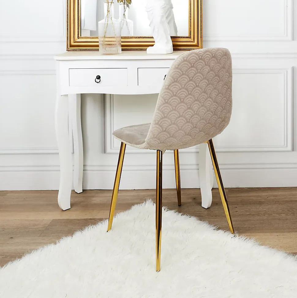 Lot de 4 Chaises Design "Royal" 86cm Taupe