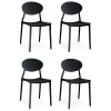 Lot de 4 Chaises Design "Tojal" 81cm Noir