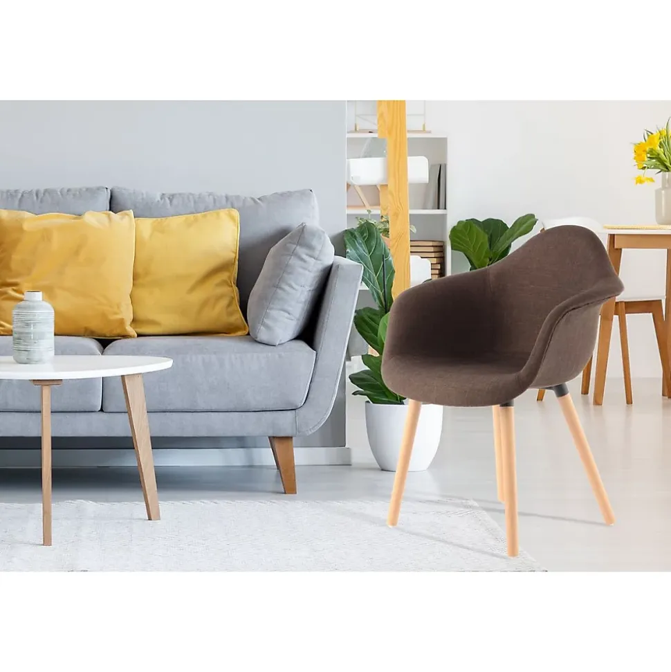 Lot de 2 Chaises Design "Winston" 80cm Marron