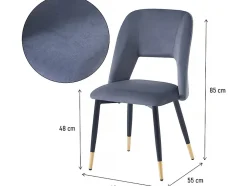 Lot de 2 chaises en velours 