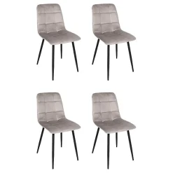 Lot de 4 Chaises "Mateo" 88cm Taupe