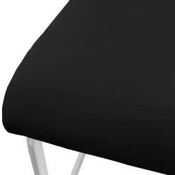 Lot de 4 chaises pied luge noir en simili cantilever à dossier haut pour salon