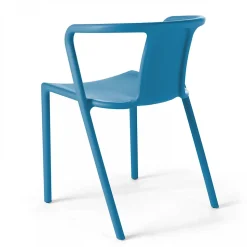 Lot de 4 chaises plastique bleu Oviala