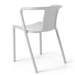 Lot de 4 chaises plastique blanc Oviala
