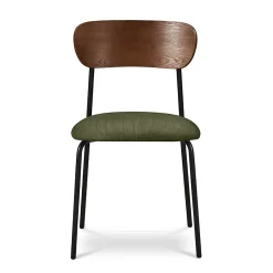 Lot de 2 chaises scandinaves OLIVIA velours côtelé kaki