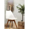Lot de 4 Chaises Scandinave "Coquil" 81cm Blanc