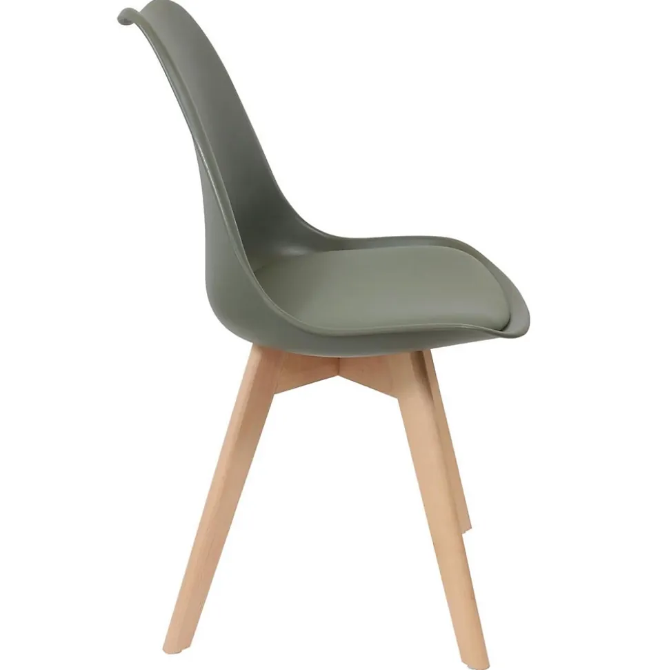 Lot de 4 Chaises Scandinave "Skansen" 81cm Kaki