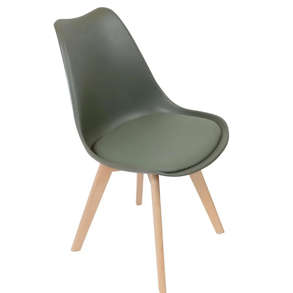 Lot de 4 Chaises Scandinave "Skansen" 81cm Kaki