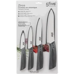 Lot de 4 couteaux en céramique Gris Zirco - 5Five