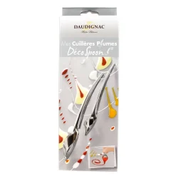 Lot de 2 cuillères plumes à décoration pâtissière Jean Daudignac