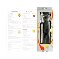 Lot de 2 cuillères plumes à décoration pâtissière Jean Daudignac