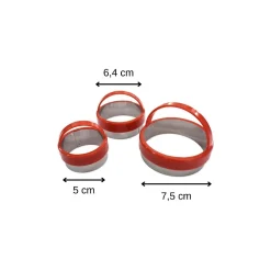 Lot de 3 emporte-pièces ronds avec poignée Zenker Emporte-pièces