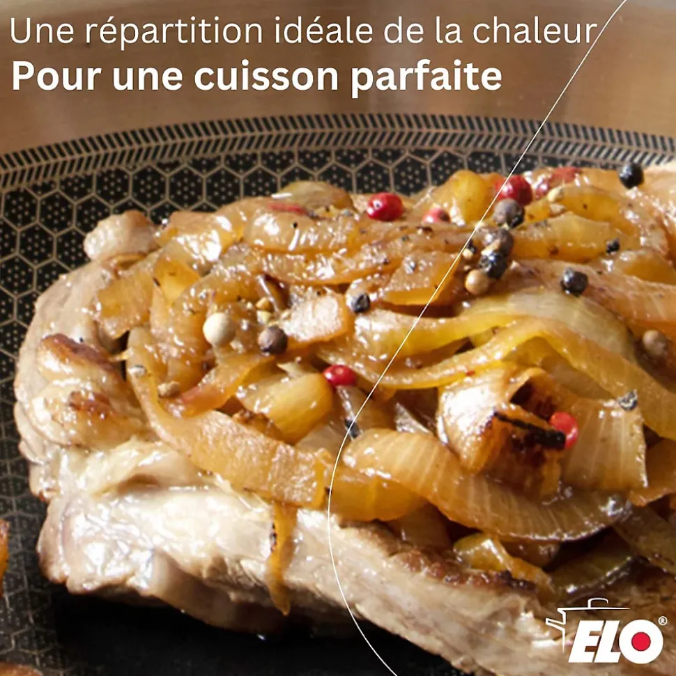 Lot de 4 Faitouts et 2 Poêles Elo Relief Solution