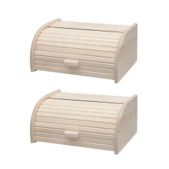 Lot de 2 huches à pain en bois Fackelmann Boissellerie