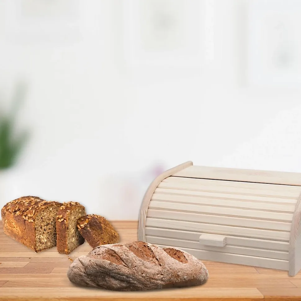 Lot de 2 huches à pain en bois Fackelmann Boissellerie