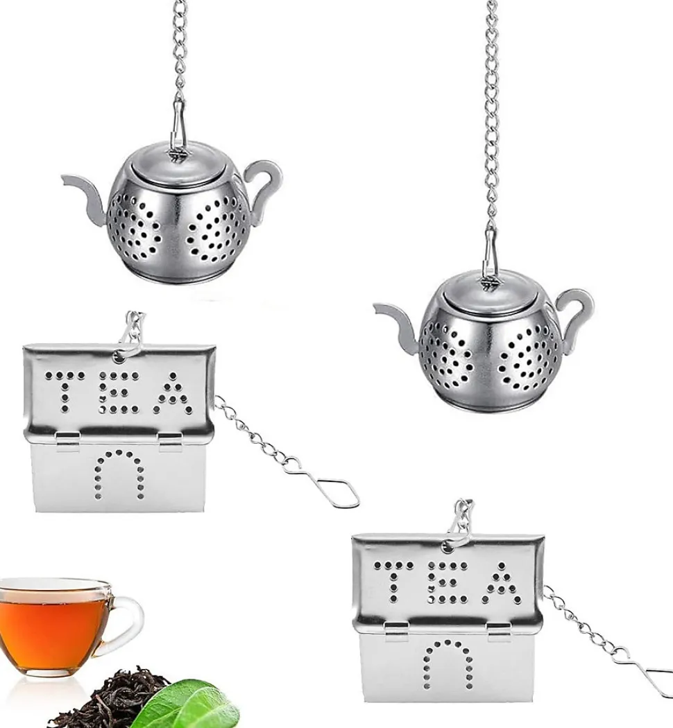 Lot de 4 infuseurs à thé créatifs en acier inoxydable