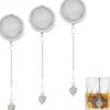 Lot de 3 infuseurs à thé en acier inoxydable avec cœur